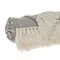Edge Collections - 50"x 60" - Gray - Cozy Striped Throw Blanket to Add Warmth to Your Home Decor - 1 Piece